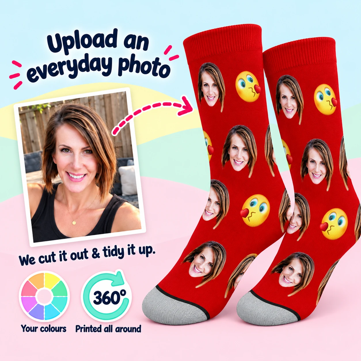 Custom Emoji Socks