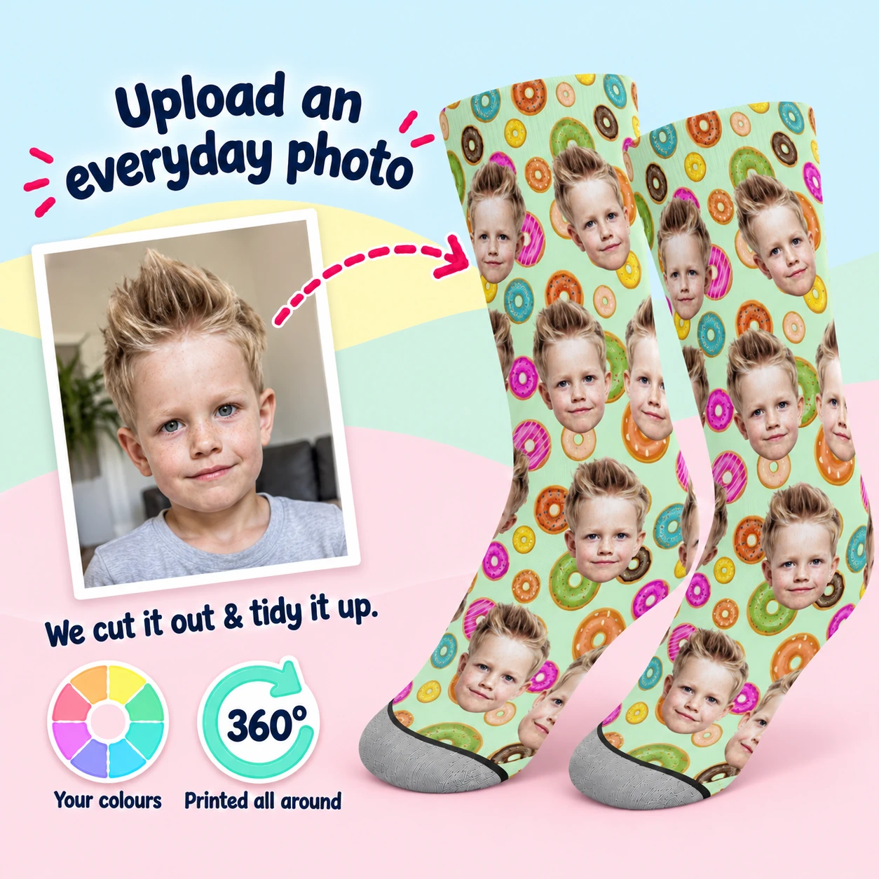 Large Donut Socks