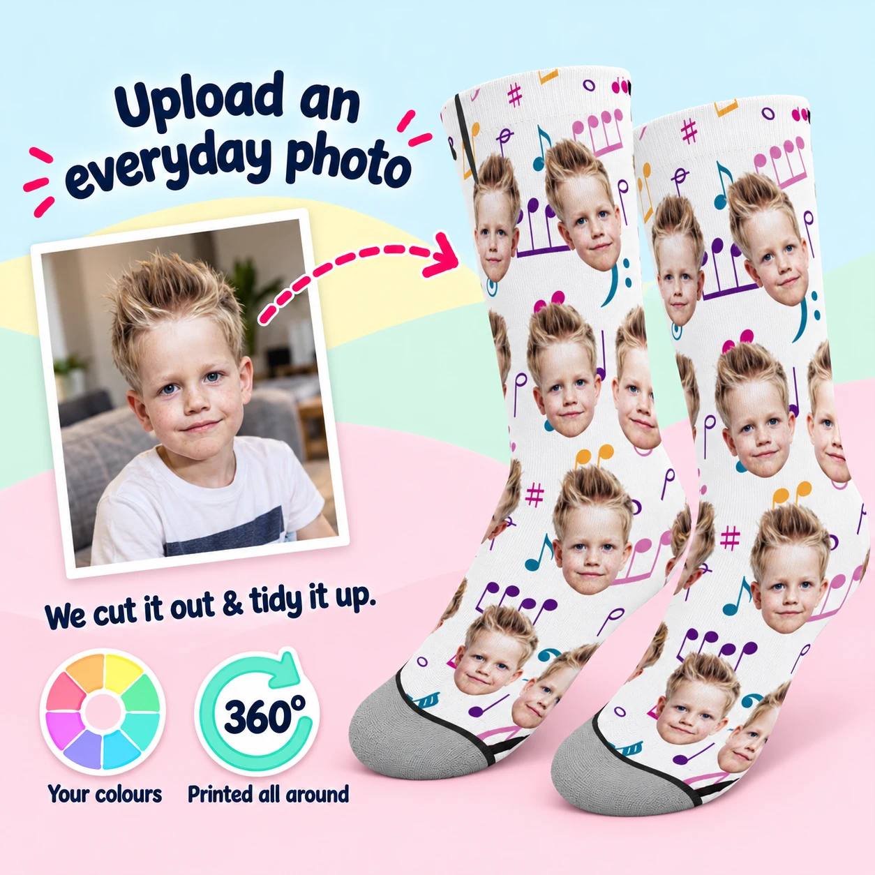Musical Notes Socks