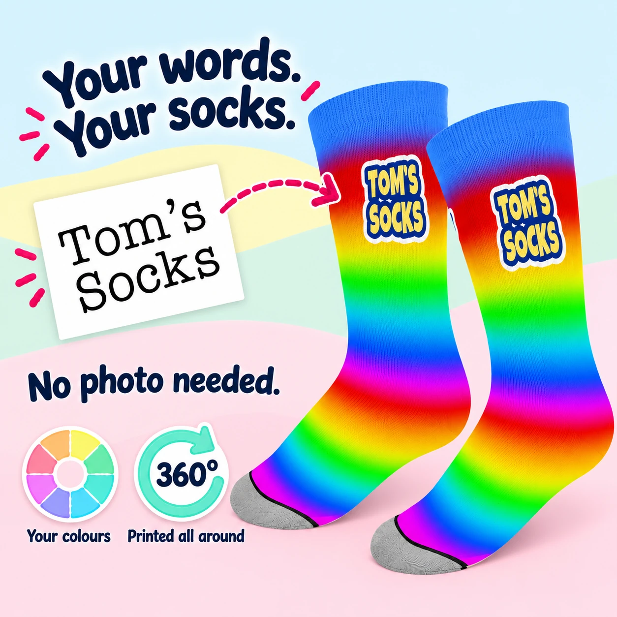 Text Only Socks