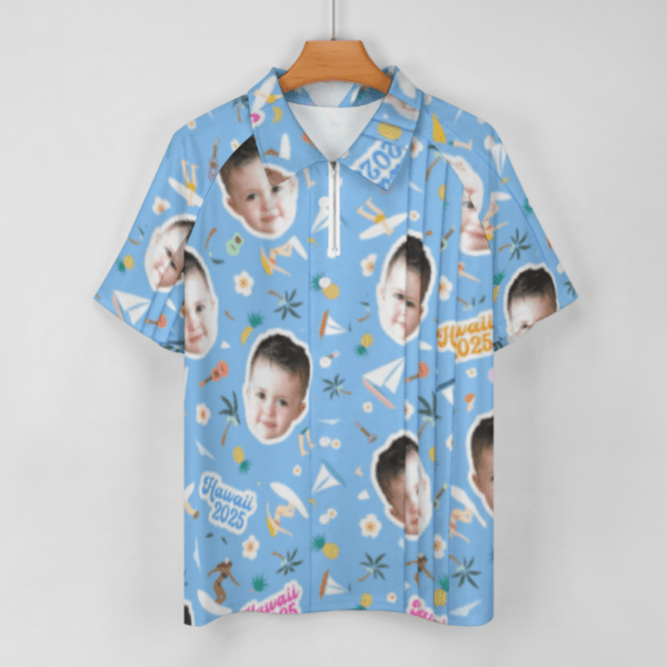 Men's Zipped Short-sleeve Sports Shirt - Image 7