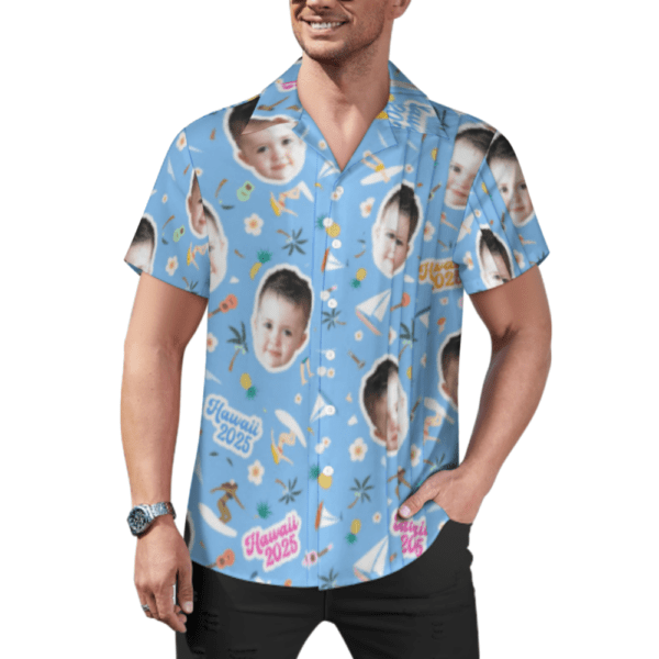 Men's Cuban Collar Shirt (AY006) - Image 3