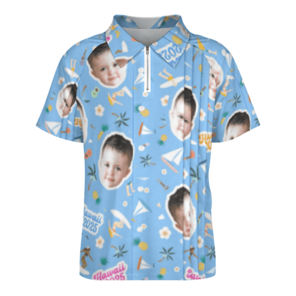 Men's Zipped Short-sleeve Sports Shirt - Image 6
