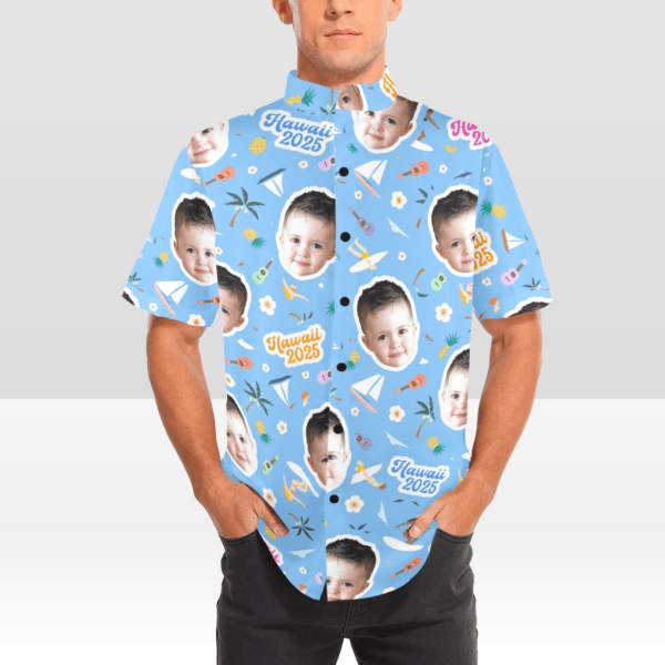 Men's Stand-Up Collar Short Sleeve Shirt
